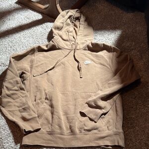 Nike Men's Tan Hoodie Sweater